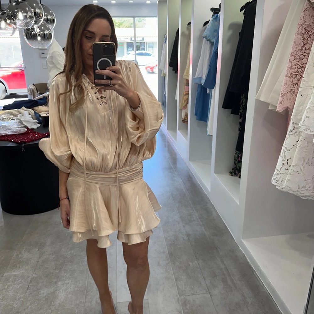 Elegant nude Dress $ NWT